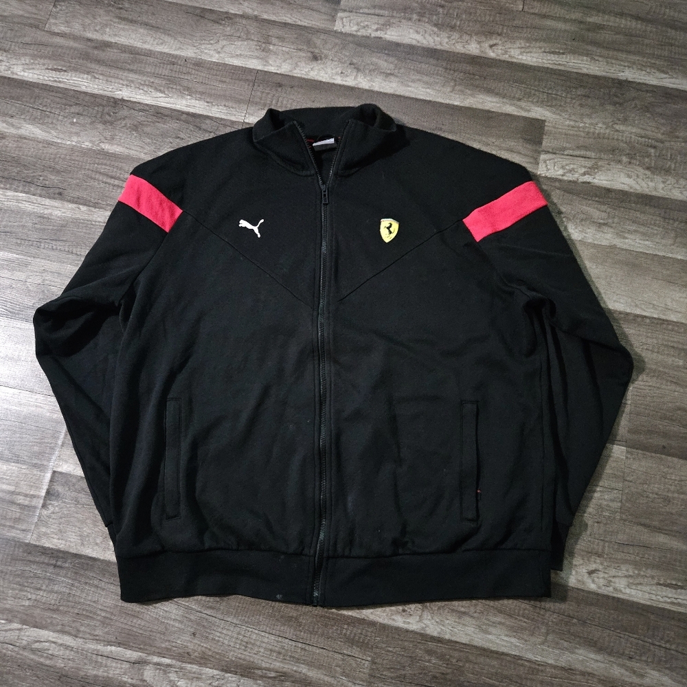 Puma x Ferrari Scuderia Black & Red Zip Up Jacket